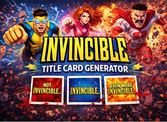 Invincible Title Card Generator