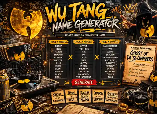 Wu Tang Name Generator